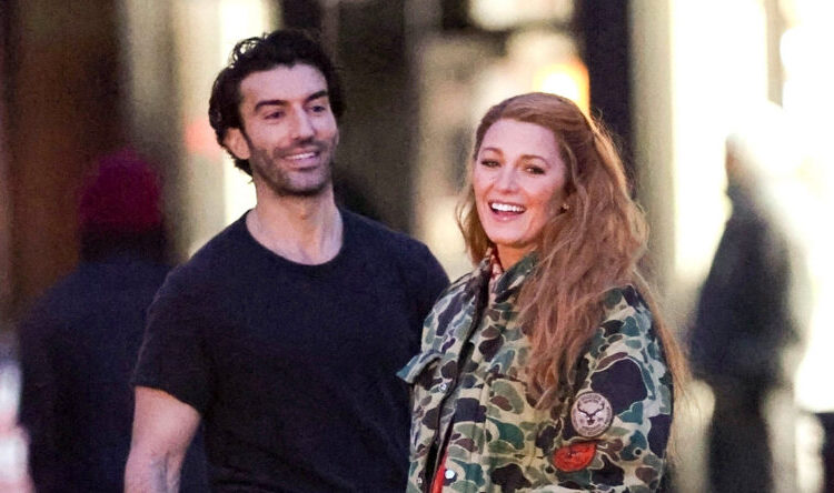 Blake Lively and Justin Baldoni on It Ends With Us set