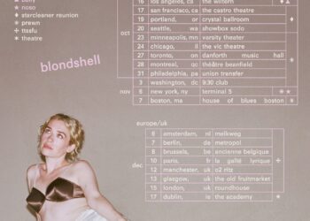 Blondshell's 2026 tour poster