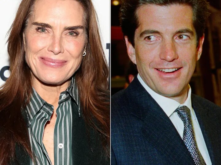 Brooke Shields, left, and John F. Kennedy Jr. were romantically linked in the media in the 1980s after meeting at a ski resort in Aspen, Colorado.