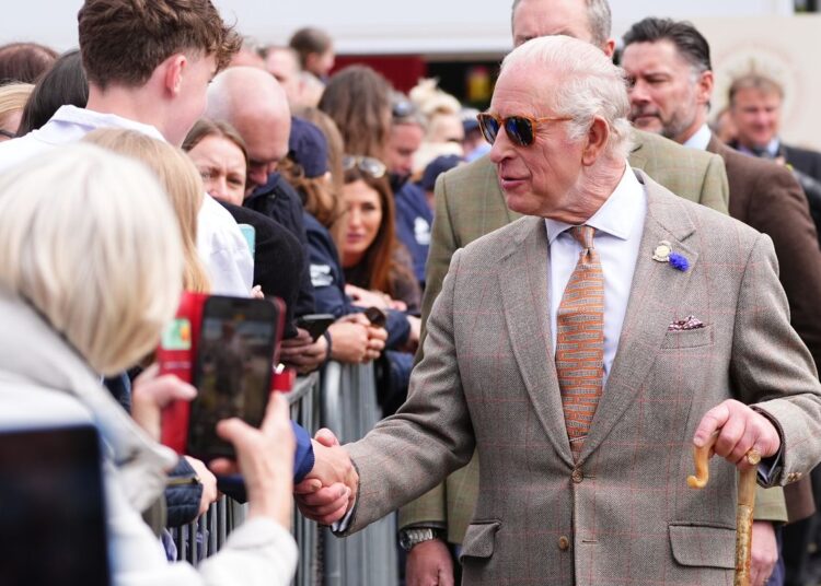 King Charles meeting wellwishers during the Royal Windsor Horse Show on Saturday May 16
