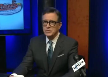 Stephen Colbert returned to Monroe, Mich., public-access TV less than 24 hours after ending his 11-year run at CBS. Youtube/The Desk