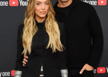 Alex Cooper and Matt Kaplan attend the YouTube Brandcast event at Lincoln Center on May 13, 2026 in New York City. / Credit: Noam Galai