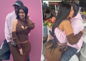 Cardi B and Stefon Diggs pack on PDA at Mother's Day event