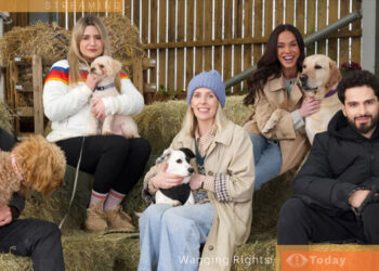 Celebrities and their pups take centre stage in new UKTV series Wagging Rights