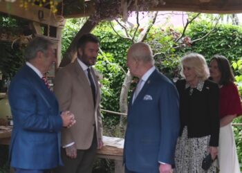 Celebs meet King at Chelsea Flower Show