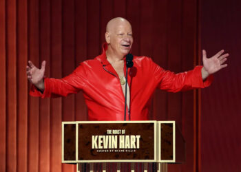 Jeff Ross speaks onstage during "Netflix Is A Joke Festival Presents: The Roast of Kevin Hart" at the Kia Forum on May 10.