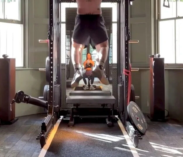 David Beckham in the gymCredit: Victoria Beckham/Instagram
