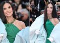 Demi Moore Closes Cannes in Cocooned Balenciaga Couture