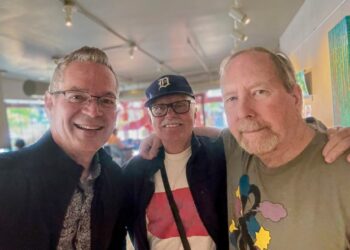 Jazz scholars and enthusiasts Rod Arroyo, left, Lars Bjorn and Jim Gallert have launched a new website, detroitjazzhistory.com. (Photo courtesy of Rod Arroyo)