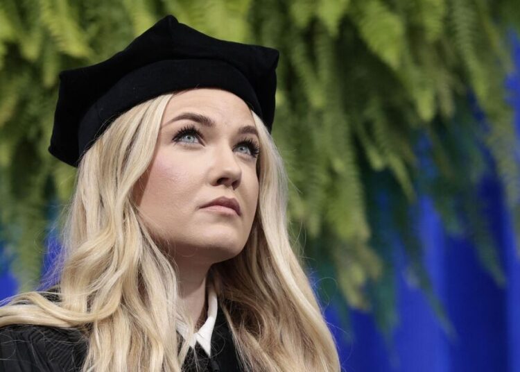 Erika Kirk urges students to 'marry young' at commencement ceremony - Celebrity News - Entertainment