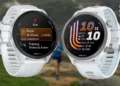 Garmin Forerunner 70 — the entry-level model with 13-day battery life and AMOLED display.