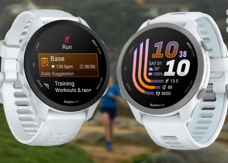 Garmin Forerunner 70 — the entry-level model with 13-day battery life and AMOLED display.