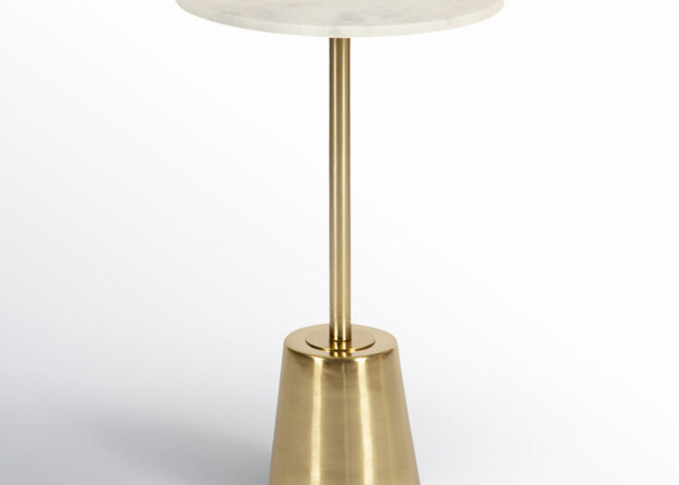 Mercer41 Cemil Genuine Marble Pedestal End Table &amp; Reviews | Wayfair