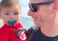 Matt Okula and son Crew.Credit: Hailey Okula/Matt Okula/Instagram