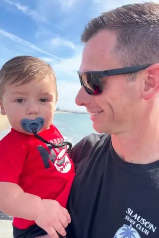 Matt Okula and son Crew.Credit: Hailey Okula/Matt Okula/Instagram