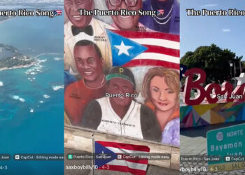 He made up a song about traveling to Puerto Rico. Try getting 'first time in San Juan, mi hijo' out of your head.
