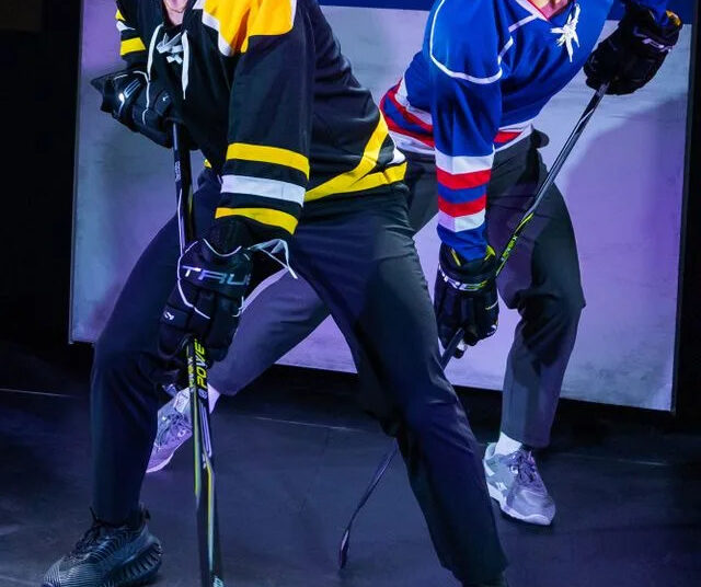 Jay Armstrong Johnson and Jimin Moon in 'Heated Rivalry: The Unauthorized Musical Parody'Credit: Matthew Murphy