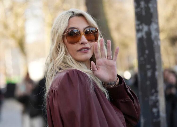 Paris Jackson leaves after the Chloe Fall/Winter 2025-2026 Womenswear collection presented Thursday, March 6, 2025. in Paris. (Photo by Scott A Garfitt/Invision/AP)