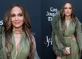 Jennifer Lopez Styles Bronx Banco Dress at Latino Film Festival
