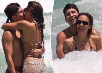 Jessica Alba and boyfriend Danny Ramirez can't keep their hands off each other in Miami Beach makeout