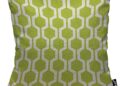 Mugod Hexagon Pattern Throw Pillow Geometric Trellis Polygon Lime Green and White Cotton Linen Square Cushion Cover Standard Pillowcase 18x18 Inch for Home Decorative Bedroom/living Room/car