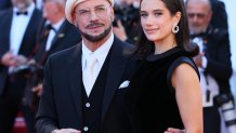 CANNES, FRANCE - MAY 15: John Travolta and Ella Bleu Travolta attend the "Karma" screening during the 79th annual Cannes Film Festival at Palais des Festivals on May 15, 2026 in Cannes, France. (Photo by JB Lacroix/FilmMagic)