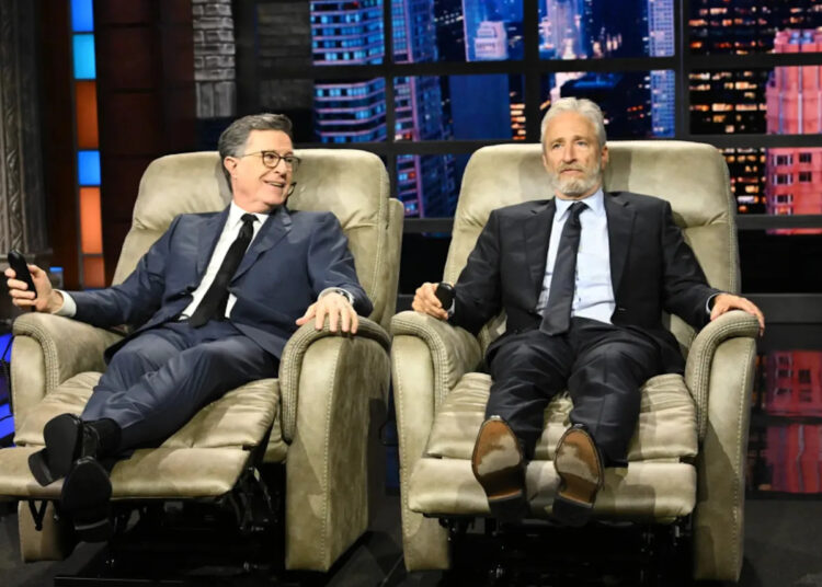 Jon Stewart Celebrates Stephen Colbert as ‘Late Show’ Ends: ‘Don’t Confuse Cancellation With Failure’