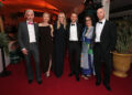 CANNES, FRANCE - MAY 14: (L to R) Ross Murray, Teresa Toews, Leah Nelson, Jay Grandin, Sarah Leavitt and Trev Renney attend the "Tangles" after party presented by Celosa Tequila at Lucia Cannes during the 79th Cannes Film Festival on May 14, 2026 in Cannes, France.Photo by Dave Benett