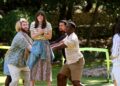 Bonding exercises at the "Company Retreat" with Alex Bonifer, from left, Emily Pendergast, Anthony Norman and Warren Burke.