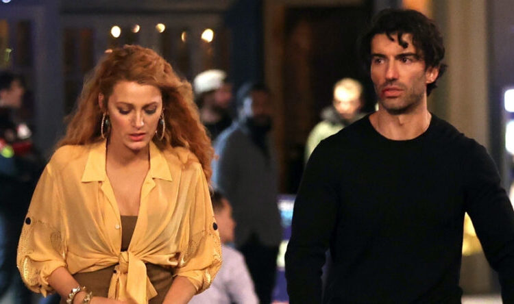 Blake Lively & Justin Baldoni stock image