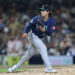 SAN DIEGO, CALIFORNIA - APRIL 14: Bryan Woo #22 of the Seattle Mariners pitches during a game against the San Diego Padres at Petco Park on April 14, 2026 in San Diego, California. (Photo by Sean M. Haffey/Getty Images)