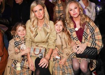 Kathy Hilton (right) with daughter Nicky Hilton Rothschild (left) and her two daughters in November 2025.Credit: Shutterstock