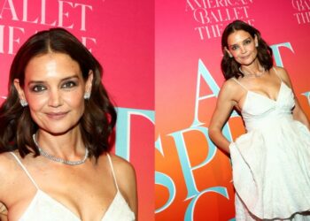 Katie Holmes Styles White Ashlyn Dress for ABT 2026 Spring Gala