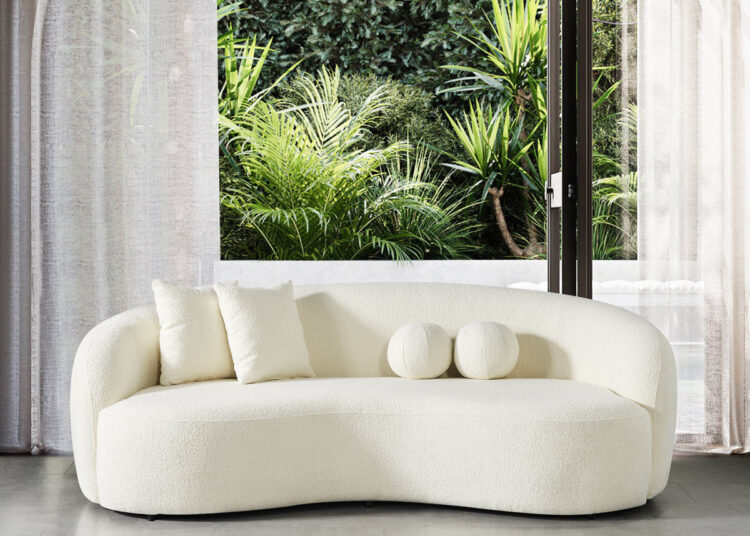 Wade Logan&reg; Annexie 89" Boucle Curved Round Arm Sofa &amp; Reviews | Wayfair