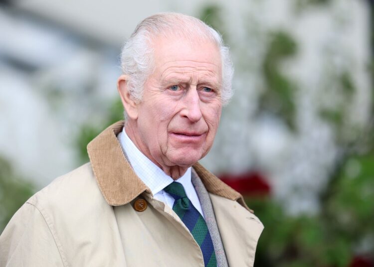 King Charles III attends the Endurance event on day 3 of the Royal Windsor Horse Show at Windsor Castle on May 03, 2024