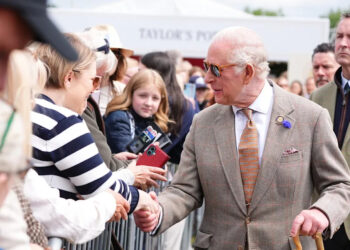 King Charles III meeting well-wishers during the Royal Windsor Horse Show (PA)