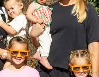Kylie Kelce with her daughtersCredit: nglwithkylie/Instagram