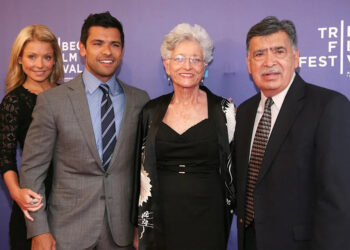 Kelly Ripa, Mark Consuelos, Camilla Consuelos, and Saul Consuelos attend 'Off the Rez' premiere on April 26, 2011Credit: Rob Kim/FilmMagic