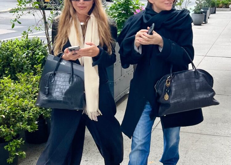 Mary-Kate and Ashley Olsen were spotted in New York City wearing matching The Row bags