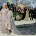Beyonce dazzled the crowd in a bejewelled skeleton gown.
