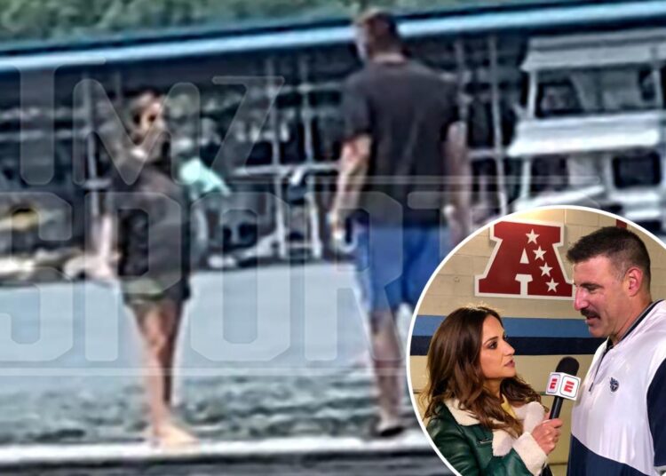 Mike Vrabel and pregnant Dianna Russini seen in new video during 2021 boat outing