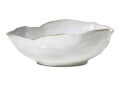 Serene Spaces Living Extra Large Free-Form Edge Glazed Ceramic Bowl &ndash; Stylish Fruit Bowl, Dinnerware, and Decorative Centerpiece for Vintage Weddings and Events, 10.5" Long, 8" Wide and 3.5" Tall