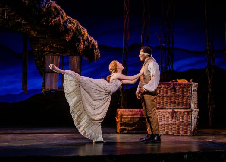 Kylie Victoria Edwards and Daniel Yearwood in "Brigadoon" at Pasadena Playhouse.