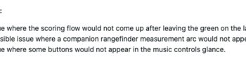 The change log for software version 9.04 for the Garmin Approach S44 smartwatch