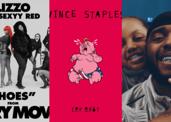 Split Image Of Cover Art For Lizzo and Sexyy Red, Vince Staples, 6LACK
