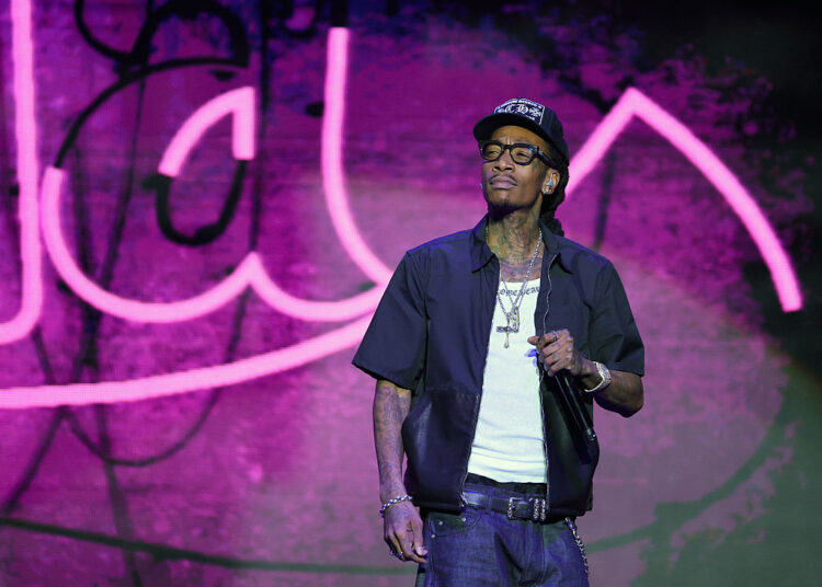 LAS VEGAS, NEVADA - JANUARY 24: Wiz Khalifa performs during the 2026 Adult Video News Awards at The Theater at Virgin Hotels Las Vegas on January 24, 2026 in Las Vegas, Nevada. (Photo by Ethan Miller/Getty Images)