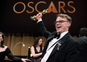 Pavel Talankin, winner of the award for documentary feature film for "Mr. Nobody against Putin," attends the Governors Ball after the Oscars on March 15, 2026, in Los Angeles. (AP Photo/John Locher, File)