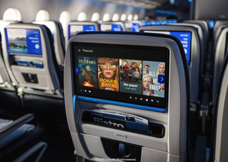 Peacock Takes Flight: United Launches New Inflight Entertainment Channel
