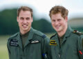 Prince William and Prince Harry at RAF Shawbury.
