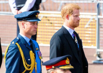 The last time Prince William and Prince Harry shared the same space was at the funeral of Lord Robert Fellowes. By: MEGA